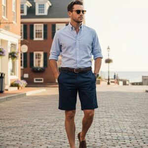 Tailor Vintage Navy Blue Shorts Size 34